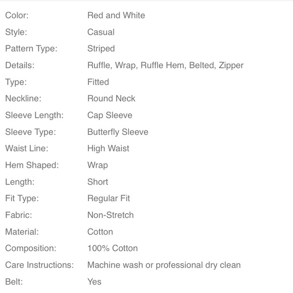 Ruffle Wrap Hem Belted Striped Dress - Picture 6 of 8